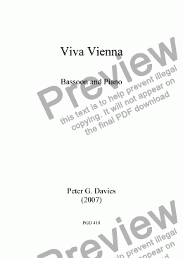 page one of Viva Vienna for Bassoon and Piano