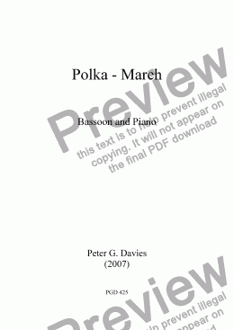 page one of Polka - March for Bassoon and Piano