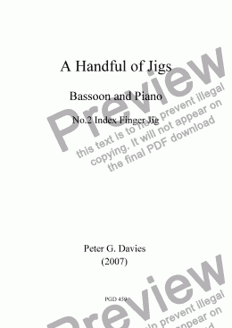 page one of A Handful of Jigs No.2 Index Finger Jig for Bassoon and Piano