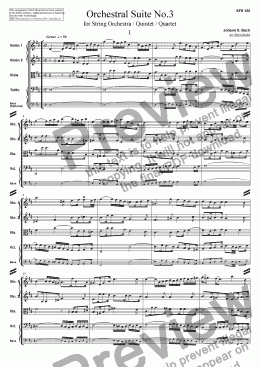 page one of Orchestral Suite No.3 - 1. Overture