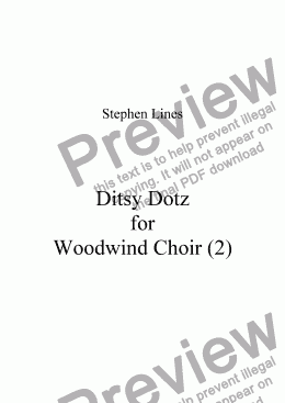 page one of Woodwind Choir: Ditsy Dotz (2)