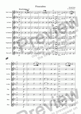 page one of Pinsesalme [Grieg]