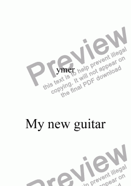 page one of My new guitar