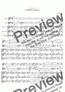 page one of Power Suite (oboe, viola, horns, trombone): IV. Sunshine and Ice