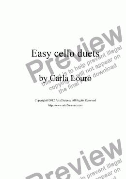page one of Easy Cello duets- vol. 1