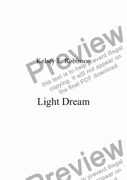 page one of Light Dream