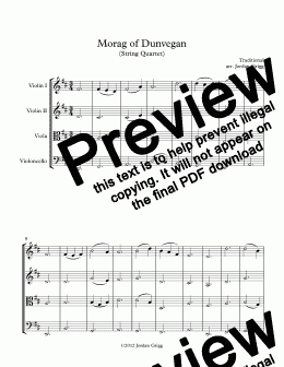 page one of Morag of Dunvegan (String Quartet)
