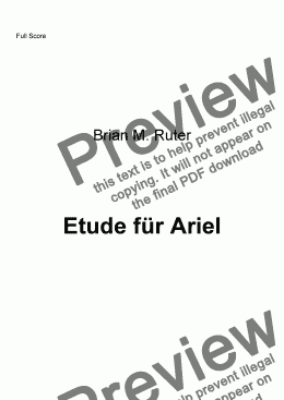 page one of Etude für Ariel
