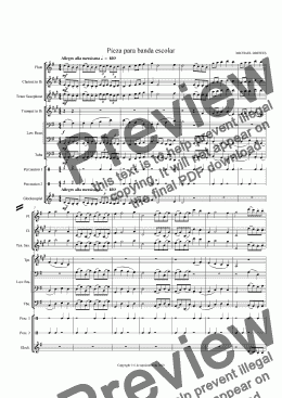 page one of Pieza para banda escolar (Piece for School Band)