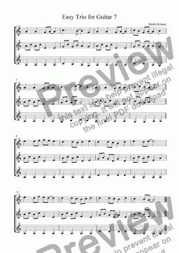 page one of Easy Trio for Guitar 7