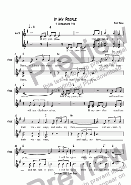 page one of If My People (Lead sheet)
