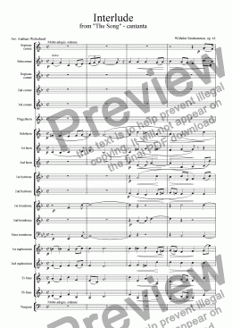 page one of STENHAMMAR Interlude [Brass band]