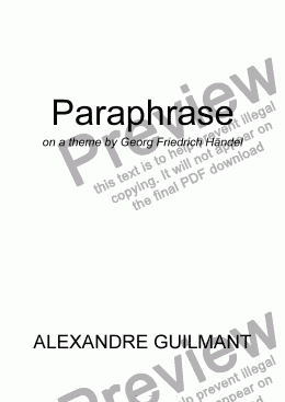 page one of GUILMANT Paraphrase [Brass band]