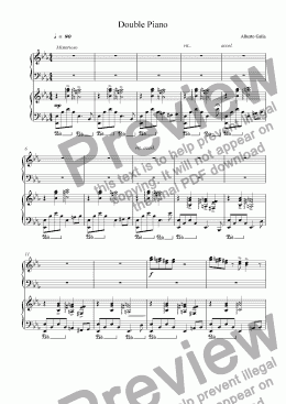 page one of Double Piano