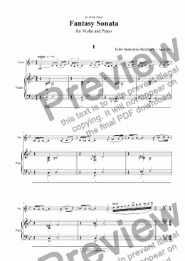 page one of Violin Sonata