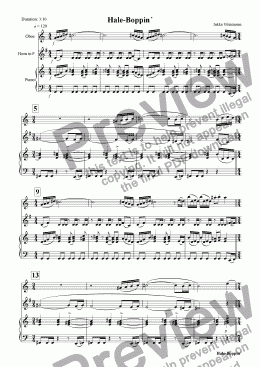page one of Hale Boppin´ (trio Ob./FH/Pno)