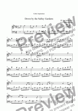 page one of Down by the Salley Gardens (Celtic Inspiration for Piano)