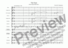 page one of The Hunt (for jazz ensemble)