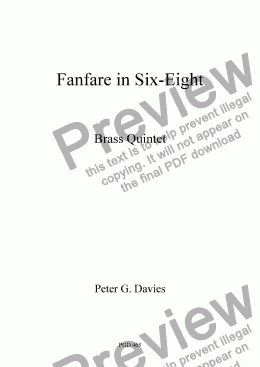 page one of Fanfare in Six-Eight