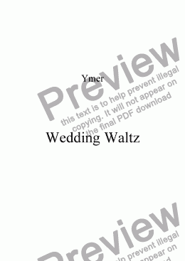 page one of Wedding Waltz