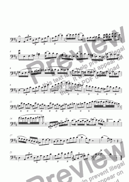 page one of Haydn Cello Concerto in D major- Cadenza