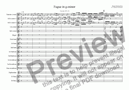 page one of BACH Fugue in g-minor [Brass band]