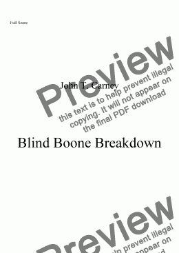 page one of Blind Boone Breakdown