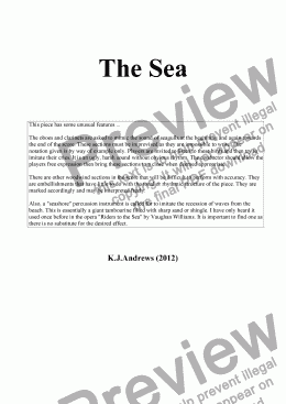 page one of The Sea