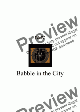 page one of Babble in the City