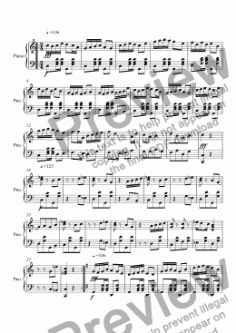 page one of Ragtime #96 in C Major