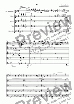 page one of Concerto for alto saxophone (mvt 1)