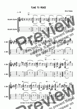 page one of Tune to Peace