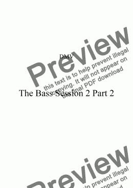 page one of The Bass Sessions 2 Part 2