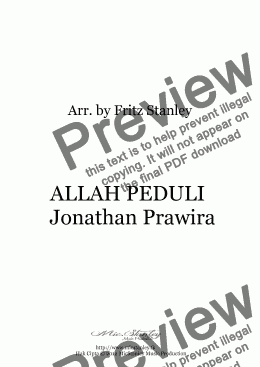 page one of ALLAH PEDULI