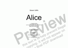 page one of Alice - musical for schools ACT 1