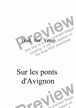 page one of Sur les ponts d’Avignon