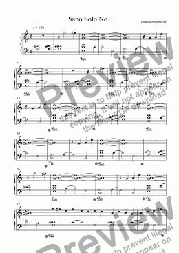 page one of Piano Solo No.3