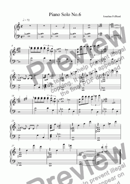 page one of Piano Solo No.6