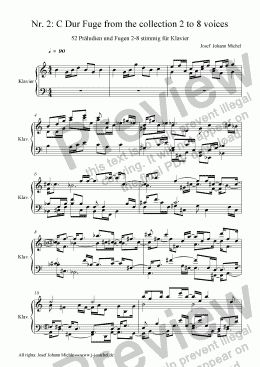 page one of Nr. 2: C Dur Fuge from the collection 2 to 8 voices