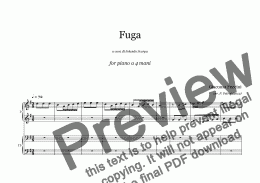 page one of Giacomo Puccini - FUGA - piano 4 hands