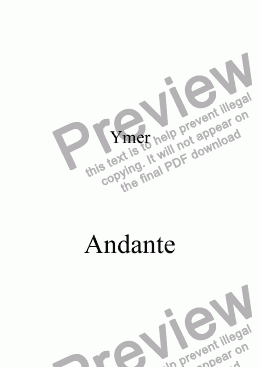 page one of Andante