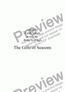 page one of The Gifts of Seasons