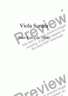 page one of Viola Sonata