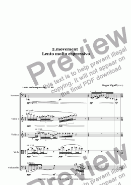 page one of 2.movement   Lento molto espressivo