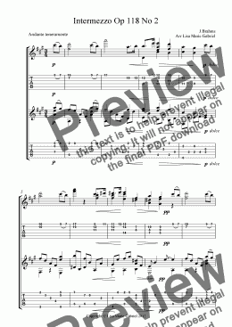 page one of Intermezzo Op 118 No 2