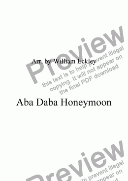 page one of Aba Daba Honeymoon