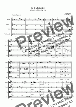 page one of Grieg - Im Balladenton (Lyric Pieces Op. 65)