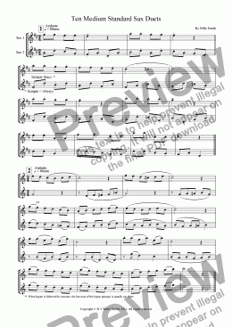 page one of Ten Medium Standard Sax Duets