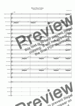 page one of Blessed Brass Fanfare (Brass Band)