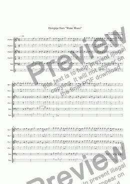 page one of Hornpipe from "Water Music"